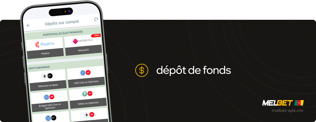 Depot de fonds Melbet betapk Cameroun